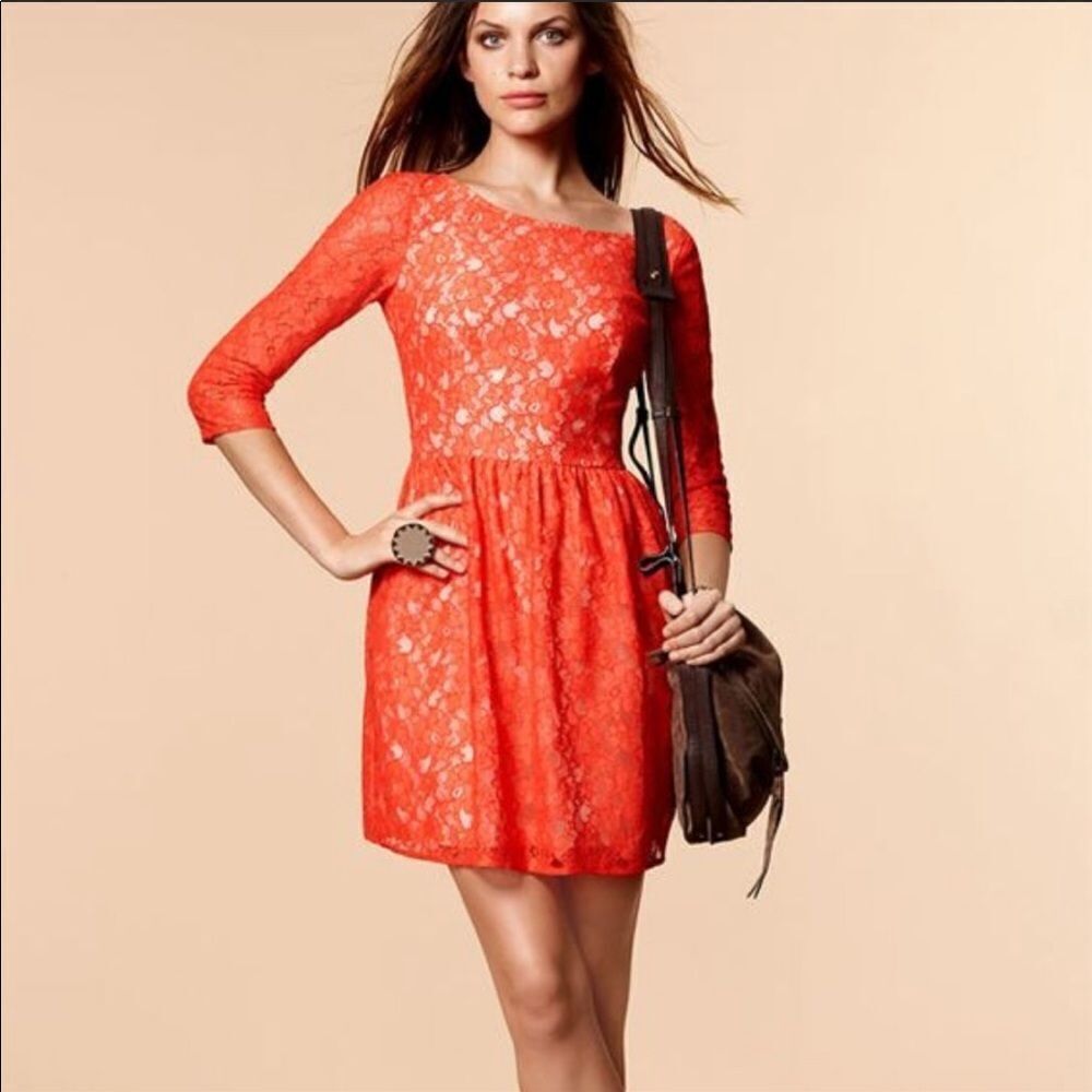 FRENCH CONNECTION | Luzzy Lace Fit & Flare Dress 8